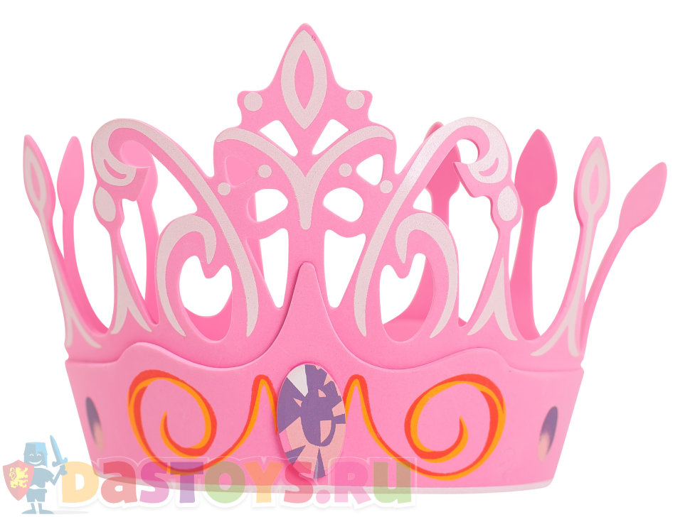 Розовая корона с драгоценным камнем
