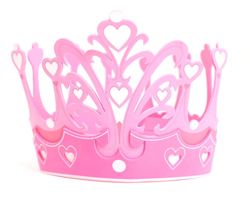 Розовая корона с сердечками