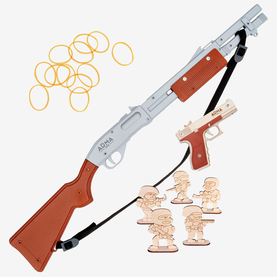 «Закон и порядок - 2»: большой дробовик и пистолет «Глок», набор резинкострелов