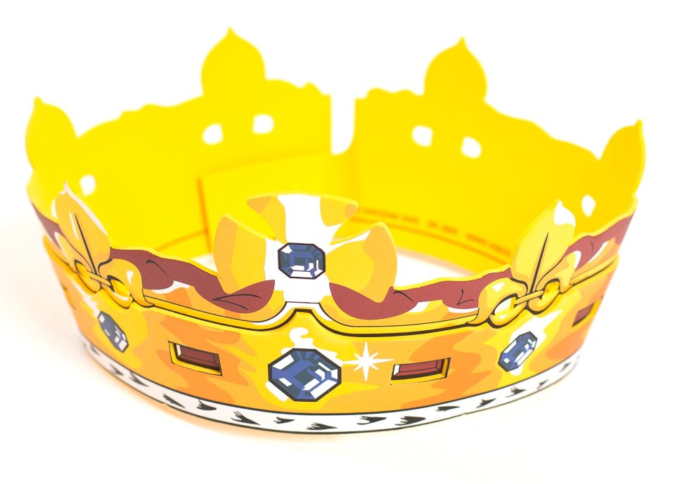  Золотая королевская корона с крестом и лилиями