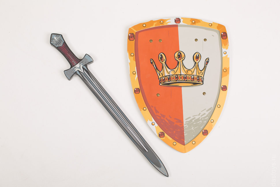 Детский комплект с меча с оранжевым щитом