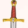 Рукоять детского меча с красным  камнем