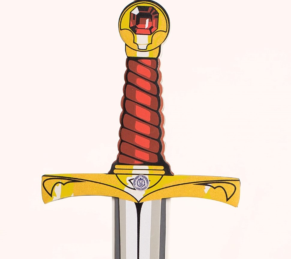 Рукоять детского меча с красным  камнем