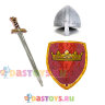 Набор рыцаря красный (щит, меч, шлем)