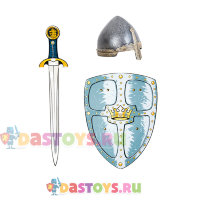 Набор рыцаря синий (щит, меч, шлем)