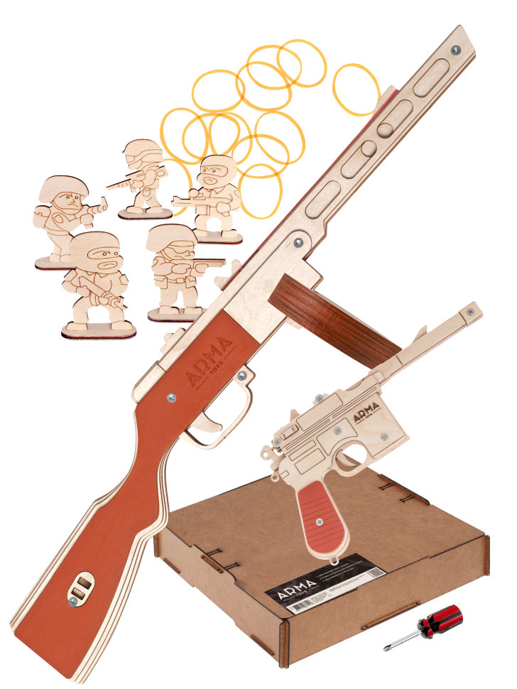 «Лыжный батальон - 1»: автомат ППШ цвета дерева и пистолет «Маузер», набор