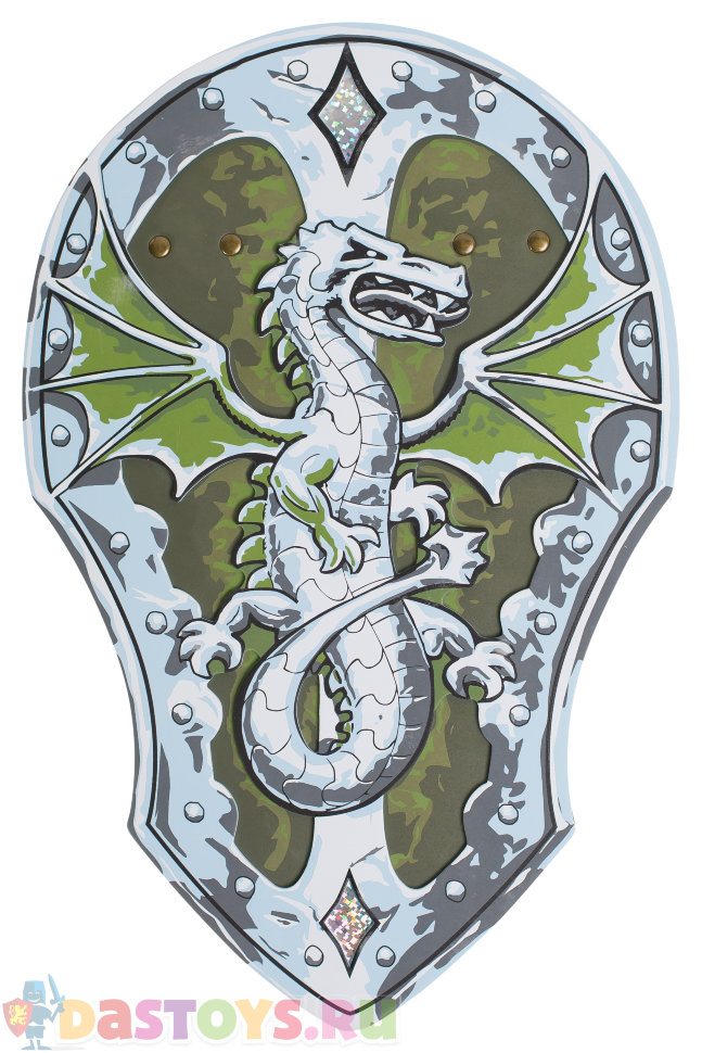 Зелёный щит с драконом