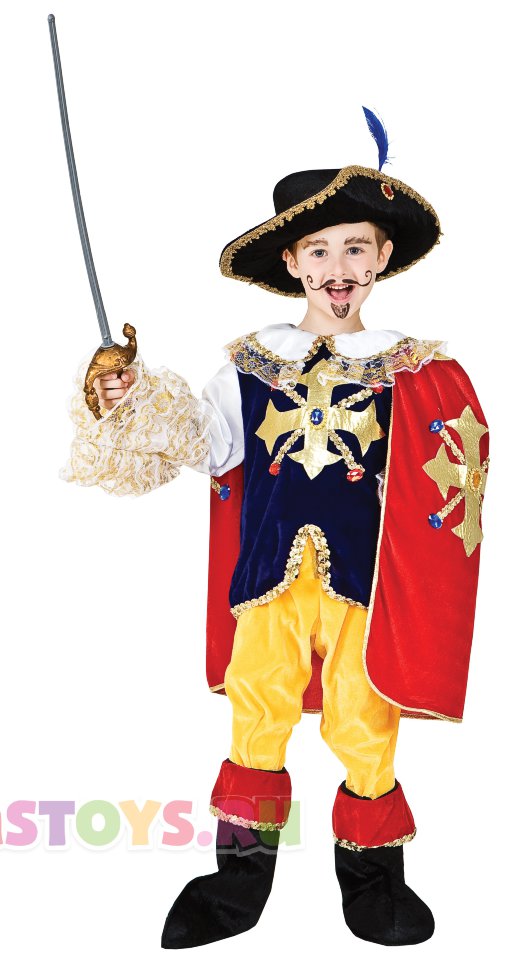 Карнавальный костюм мушкетера (д’Артаньяна) детский, 5-7 лет
