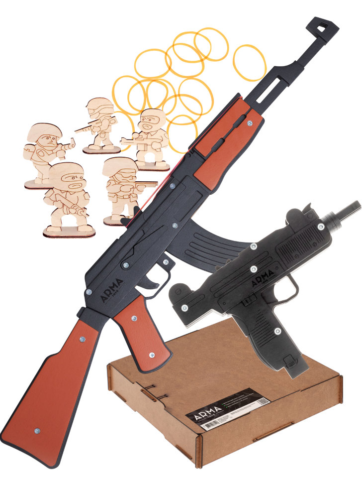 Набор резинкострелов «Нефть и песок - 3»: набор игрушечных автомата и автомата «Узи»