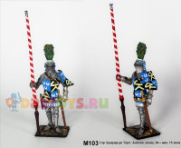 Оловянный солдатик рыцарь  Сэр Эдмунд де Торп. Англия, конец 14 – нач. 15 века