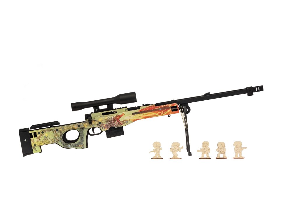 Деревянная винтовка AWP Dragon lore (“История о драконе”) из CS GO 