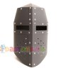 Рыцарский шлем  крестоносца детский  черный с заклепками, картон 