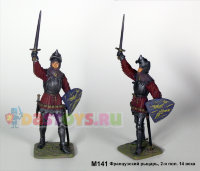 Оловянный солдатик  Французский рыцарь, 2-я пол. 14 века