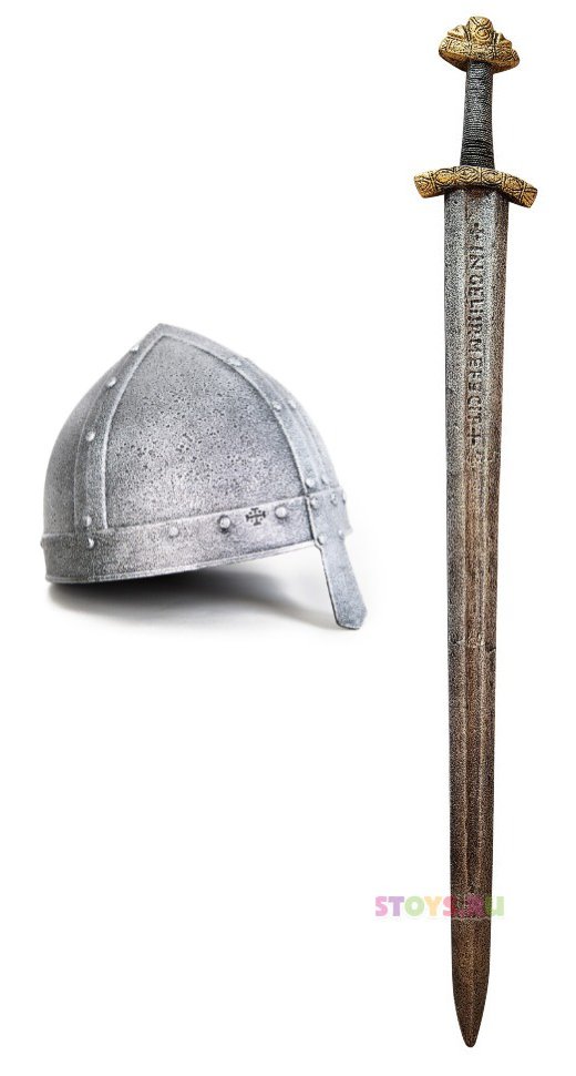 Набор богатыря меч и шлем с наносником