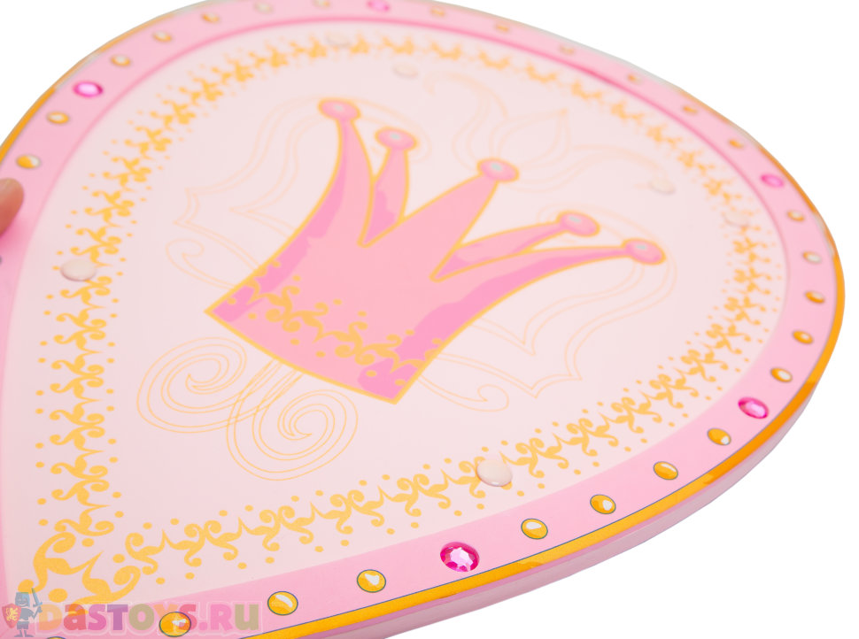 Детская игрушка щит с розовой короной