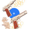 Набор резинкострелов "Мощные пушки": АПС + Дигл