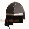 Шлем богатыря черный с заклепками, картон, текстиль