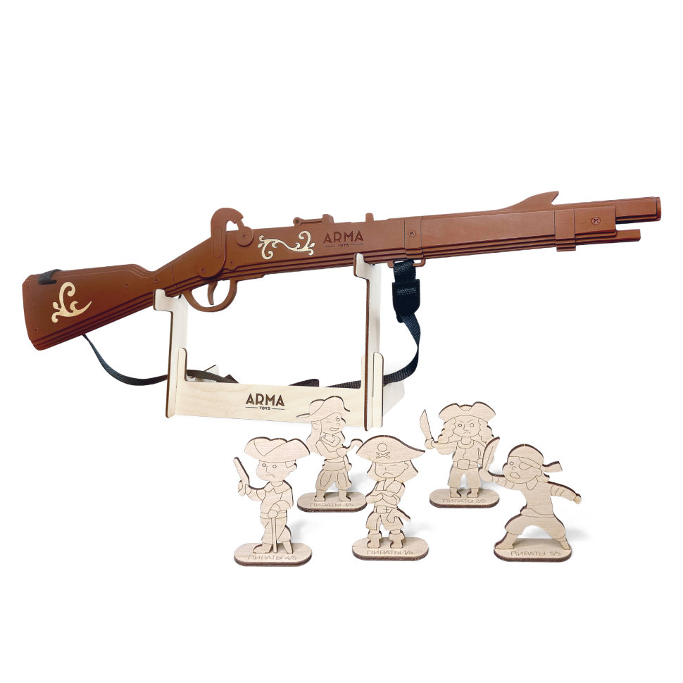 Игрушка-резинкострел «Короткий пиратский мушкет для абордажа»