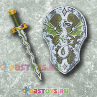 Набор игровой щит и меч с драконом