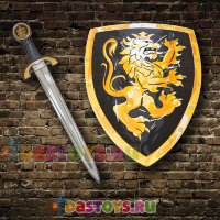 Набор рыцаря игровой черный щит и меч