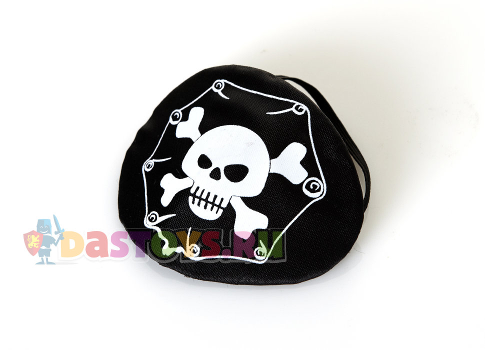 Детский набор пирата 6 предметов (шляпа, жилетка, сабля, щит, повязка на глаз, бандана)