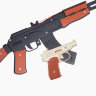 Набор резинкострелов "Красная угроза - 2": автомат черный + ПМ