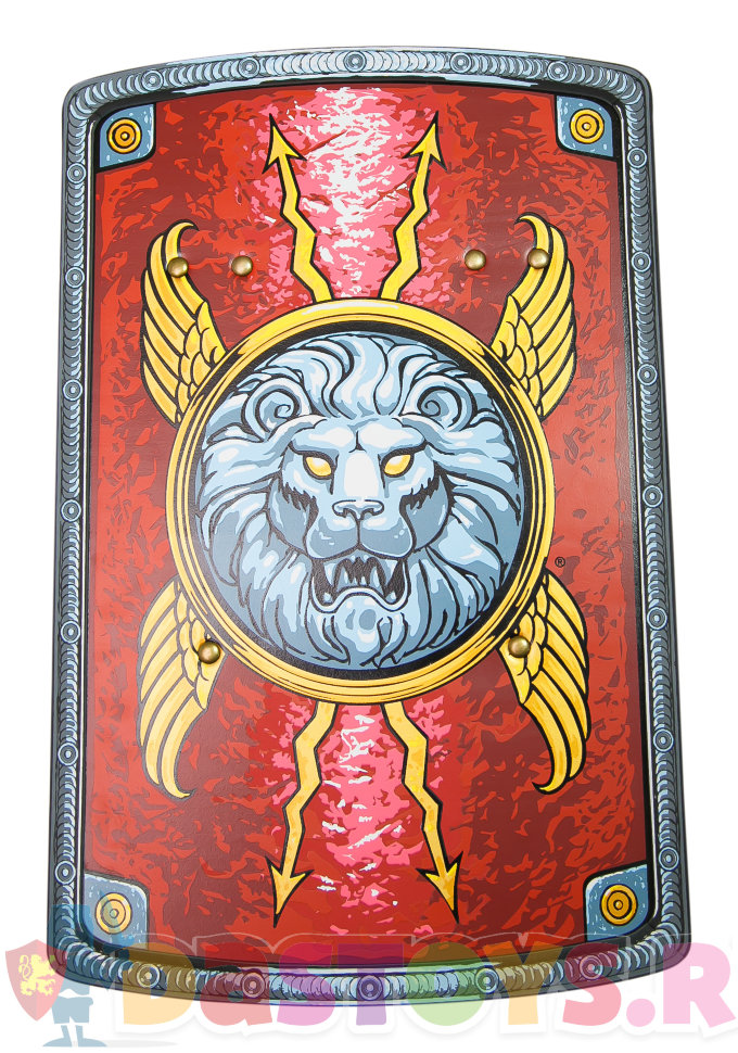 Красный щит легионера со львом