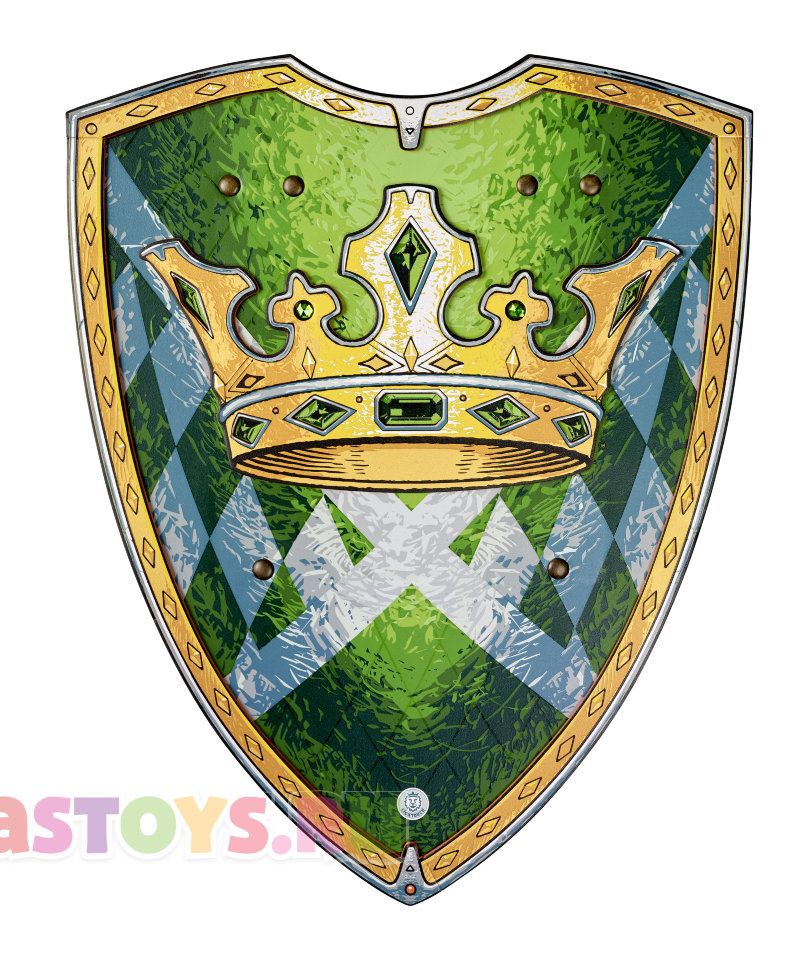 Игрушечный щит короля зеленый