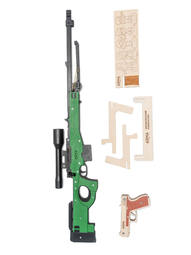 Спецназ полиции - 1: снайперская винтовка AWP и пистолет “Глок” из дерева