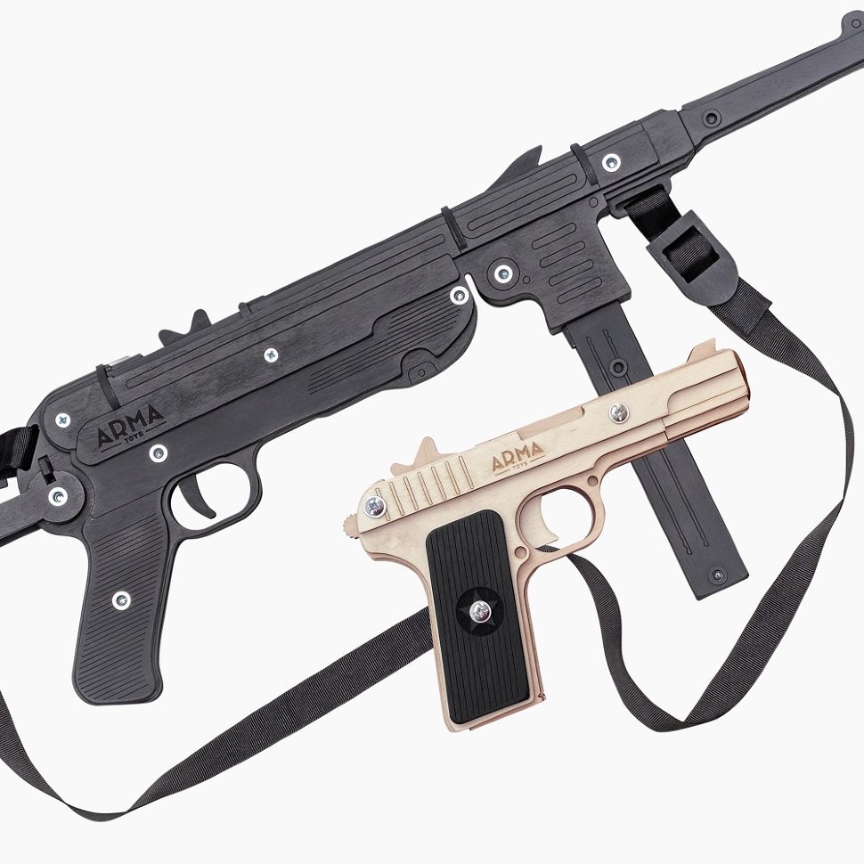 Набор “В тылу врага”: советский пистолет ТТ и трофейный автомат Шмайсер (МП-40)