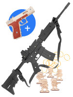 Набор резинкострелов Спецназ ФБР (штурмовая винтовка М4 и пистолет Глок)