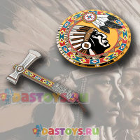 Набор индейца игровой, томогавк и щит