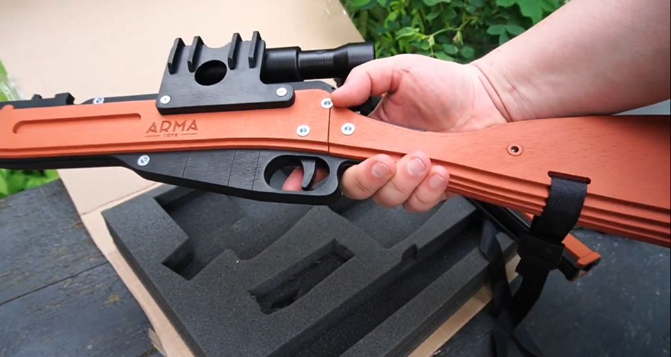 Подарочная винтовка Мосина (резинкострел) с действующим затвором и прицелом от ARMA.TOYS