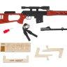 Подарочная винтовка Драгунова СВД из дерева, макет, резинкострел