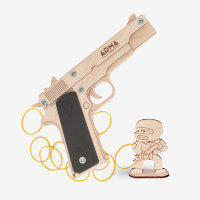 Игрушечный пистолет «Кольт» М1911 (деревянный резинкострел)