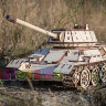 Сборная модель танк Eco Wood Art Танк Т-34