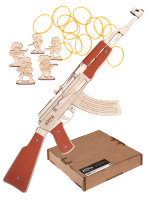 Многозарядный резинкострел ARMA, автомат, стрельба очередями, 70 см, съемный приклад, неокрашенный