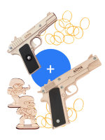 Набор «Встреча на Эльбе - 1»: деревянные резинкострелы пистолет «Кольт» и ТТ