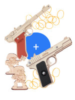 Набор «Встречные выстрелы-1»: резинкострелы пистолеты «Люгер» и ТТ белые