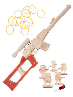 Деревянная снайперская винтовка с прицелом (ВСС, Винтовка снайперская специальная), стреляет резинками, неокрашенная