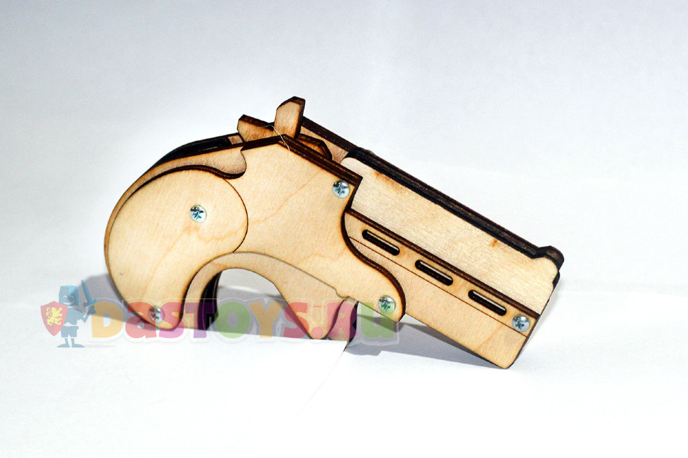 Деревянный пистолет-резинкострел “Дерринджер-КР”