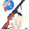 Набор «Лыжный батальон - 2»: резинкострелы автомат ППШ черный и пистолет Маузер