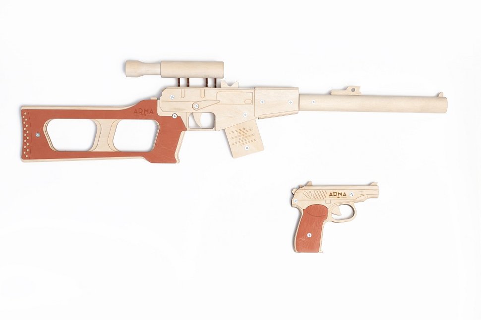 Набор «Снайпер СОБРа - 1» (резинкострелы винтовка ВСС «Винторез» и пистолет Макарова)