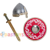 Набор богатыря детский (вацлавка), красный щит