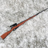 Игрушечная деревянная винтовка Мосина с оптическим прицелом, стреляет резинками, со штыком