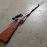 Игрушечная деревянная винтовка Мосина с оптическим прицелом, стреляет резинками, со штыком