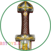 Игрушечный меч викинга с красной рукоятью