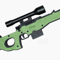 Деревянная модель винтовки AWP в сборе, стреляет резинками, складываются сошки