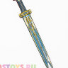 Игрушечный меч викинга с синей рукоятью