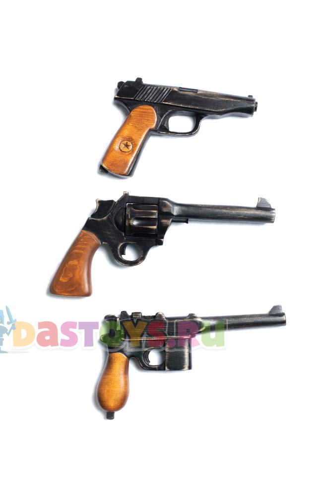 Деревянный револьвер Маузер К-96, алтайский кедр 